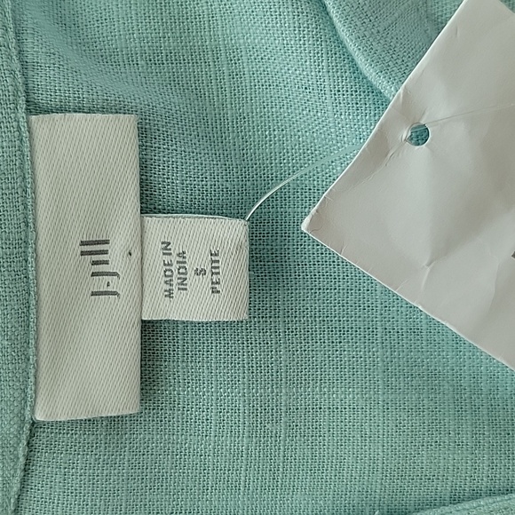NWOT J. Jill Light Blue Linen Blend Button Down Dress Size Small Petite SP - Picture 7 of 8
